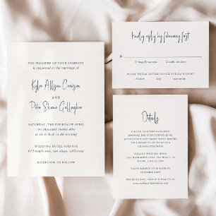 Kylee Gray Traditional Elegant Wedding Begleitkarte