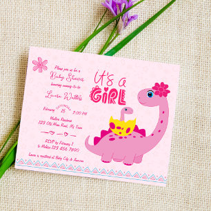 Invitation C'est une fille qui couve bientôt le baby shower d