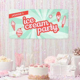 Eiscreme-Flyer für soziales Party Einladung