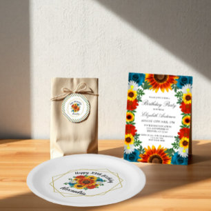 Invitation Jardin été Floral Anniversaire