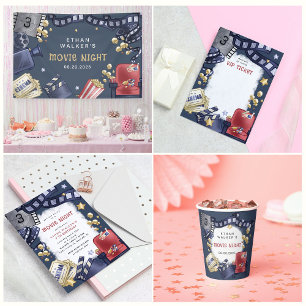 Invitation d'Anniversaire de enfant de nuit du fil