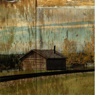 Western Landkabine 50. Hochzeitstag Einladung