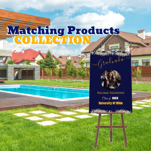 Elegant Blue Foto Spanisch Ankündigung