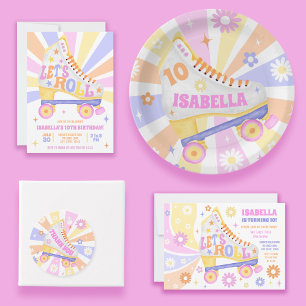 Retro-Roller-Skaten-Party Einladung