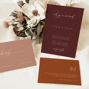 Invitation Brunt Orange Minimaliste Seras-Tu Ma Servante D'Ép