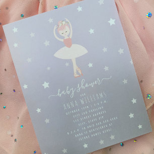 Ballerina Baby Shower Einladung