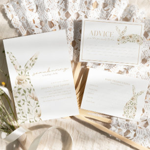 Invitation Baby shower floral de Pâques de printemps