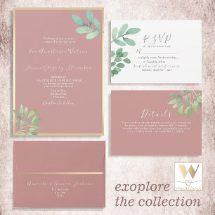 Carte De Placement Carte de Mariage Rustique Green