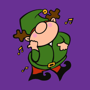 Naughty Elves Mistletoe Weihnachtskarte Feiertagskarte