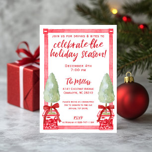 Invitation Chinoiserie Topiary Christmas Party