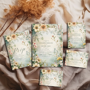 Cartons Réponse Vintage Daisy Art Nouveau Mucha Mariage