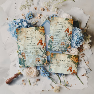 Invitation Mariage Botanique Tropical Vintage