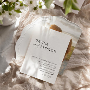 Contemporary Script Modern Photo Save the date