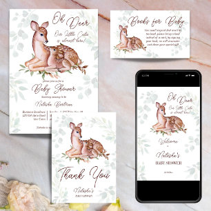 Carte De Remerciements Baby shower de cerfs