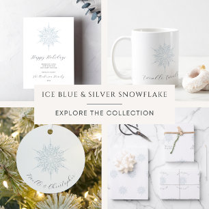 Ice Blue Snowflake Twinkle Twinkle Weihnachtsgesch Geschenkpapier Set
