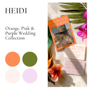 Code QR RSVP de la carte de détails Purple & Orang