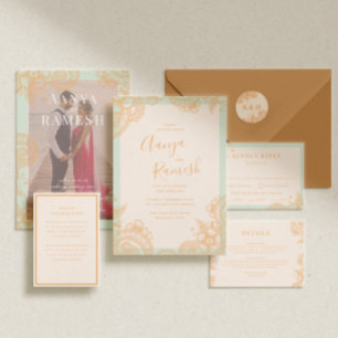 Mehndi Wedding Einladungen