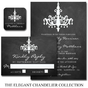 Invitation Collection de Mariage Chandelier élégant