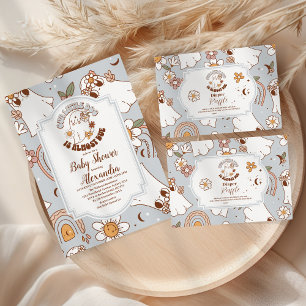 Retro Halloween Little Boo Baby Dusche Pappteller