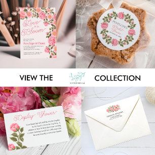 LIEBE IST IN BLOOM HÜBSCH PINK WILD-ROSE EINLADUNG