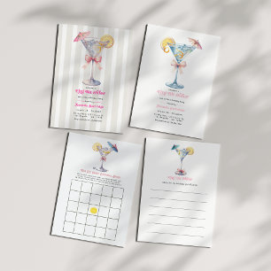 Calme Invitation d'anniversaire Martini Rose Tini 