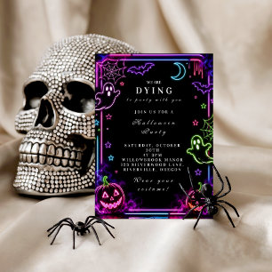 Elegante Neon-Halloween-Party Tasche