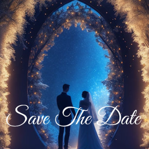 Elegante Save the Date Weihnachts-Hochzeit Einladung