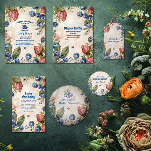 Watercolor Berry Sweet Baby Shooting Books for Bab Begleitkarte