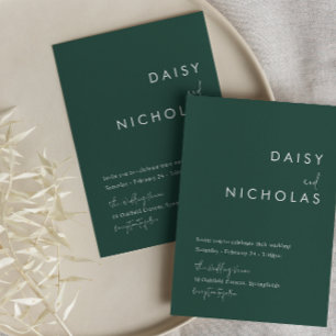 Faire-part de mariage moderne Sage Vert