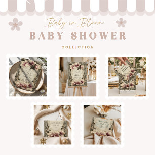 Invitation Baignée de bébé Magnolia Vintage