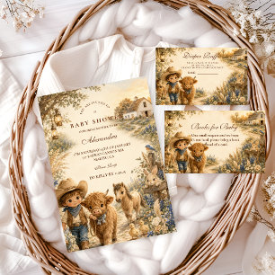 Serviette En Papier Bain de bébé garçon ouest bohème rustique