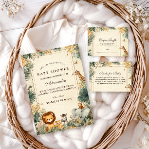 Serviette En Papier Bienvenue à la Baby Shower Safari Fantaisiste