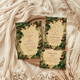 Invitation Enchanted Ivy Greenery Mariage