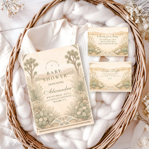 Invitation Baby Shower Prairie Désertique Terreuse
