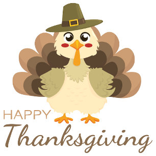 Happy Thanksgiving Niedlich Türkei Feiertagskarte