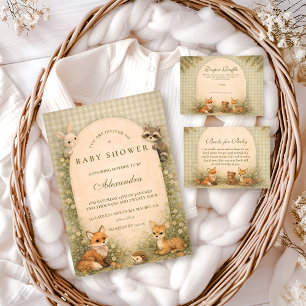 Invitation Baby Shower Prairie de Bois de Conte de Fées