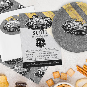 Motorrad Geburtstagsparty individuelle Einladung