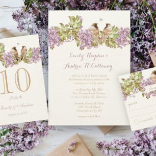 Invitation Mariage Inséparable Lavender Lilac