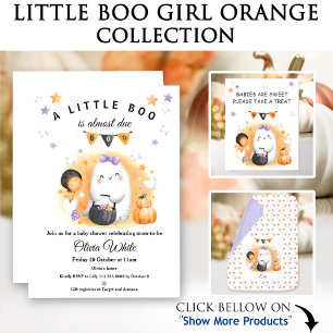 Halloween Baby Shower Girl Little Boo Pappteller