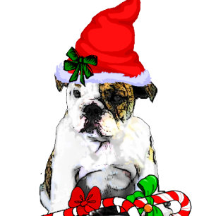 English Bulldog Christmas Geschenke Feiertagskarte