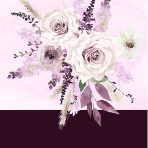 Wisteria Lavender White Roses Chic Wedding Einladung
