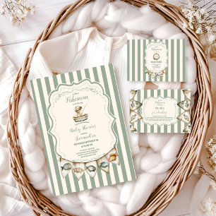 Boho Little Fisherman Fishing Baby Shower Serviette