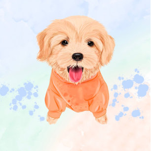 Niedlicher Welpen-Hund und Watercolor Boy Baby-Dus Einladung