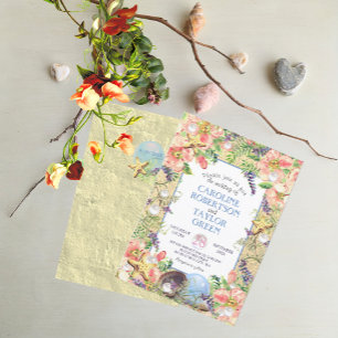 Papier Budget Aqua Beach Rose Seashell Pearl Mariage