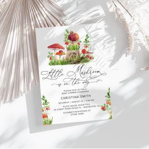 Little Wild Mushroom Baby Dusche Vielen Dank Karte