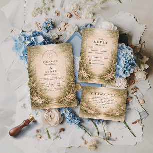 Antler Forest Romance Hochzeit Save The Date