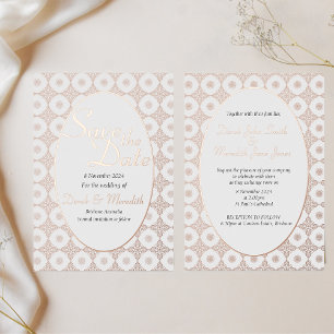 Intricate Wedding Save the Date Einladung
