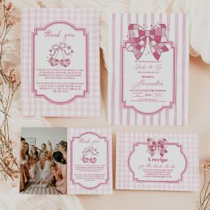 Retro Disco Niedlich rosa Bow Brautparty