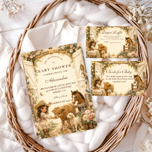 Carte D'accompagnement Fille Intemporelle Occidental Boho Tirage de Couch