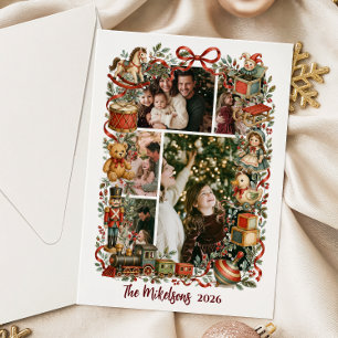 Foto Launiger Vintage-Märchenbuch-Weihnachtszauber Feiertagskarte